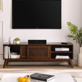 thumbnail image 2 of 59-Inch Rattan TV Console | Supports Large TVs, Solid Wood Legs for Durability, 2 of 6