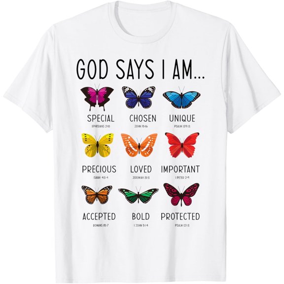 Sam Soft God Says I Am Special Bible Verse Religious Christian T-Shirt