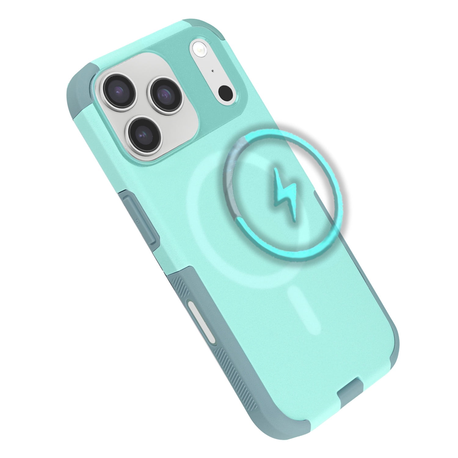 Dual Layer Cover with Wireless Charging for iPhone 17 Pro Max - Teal