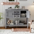 thumbnail image 4 of Costway Buffet Sideboard Cabinet Entryway Console Table with 2 Doors and 2 Drawers Gray, 4 of 10