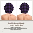 thumbnail image 2 of Kdxio Purple Black Plaid Pattern Satin Bonnet Silk Bonnet Hair Bonnet for Sleeping Hair Bonnets for Women Curly Natural Hair, 2 of 6