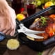 thumbnail image 5 of Tijeras de cocina Tijeras para carne multifunción resistentes Tijeras para pollo Tijeras para aves de corral de acero inoxidable para cortar pollos, huesos y carne ER, 5 of 5