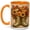 Orange, variant on Fall Rain Boots Coffee Mug, Autumn Floral Mug, Ceramic Cup