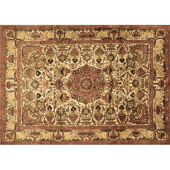 Ahgly Company Indoor Rectangle Medallion Brown Traditional Area Rugs, 2' x 3'