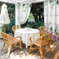 thumbnail image 4 of Outdoor Curtains for Patio Waterproof, Spring Pink Roses Outdoor Privacy Panels Grommet, Pastoral Eucalyptus Leaves Gray Wooden Blackout Outside Curtains for Porch/Cabana 54"x95", 2 Panels, 4 of 8