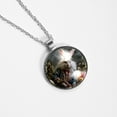 thumbnail image 4 of Easter Womens Glass Circular Pendant Necklace - Elegant Jewelry Piece for Women, 4 of 5