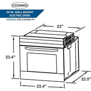 Cosmo 24 Cooktop & Microwave w/ Vent Fan & Wall Oven & Dishwasher & Fridge Set
