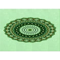 thumbnail image 1 of Ahgly Company Machine Washable Indoor Rectangle Transitional Green Area Rugs, 2' x 4', 1 of 7