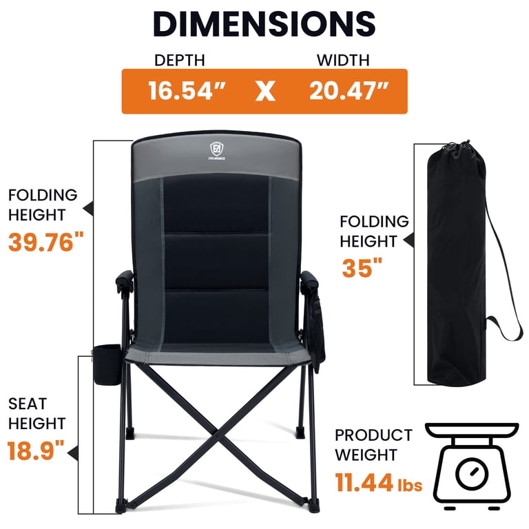 Ever Advanced Reclining Camping Chair, 4-Level Adjustable Back photo 8