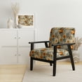 thumbnail image 2 of Designart "Harmony Of Natural Botanicals In Orange And Green" Orange Botanical Upholstered Accent Chair - Bohemian & Eclectic Arm Chair For Living Room, 2 of 5