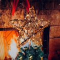thumbnail image 4 of Christmas Tree Topper Rattan Star Tree Top Con Luces De Cadena Usb 50 Led Tree-Top Star Lights Para El Adorno Del Árbol De Navidad Fiesta Interior Decoración Para El Hogar Moyic HA038059-00, 4 of 6