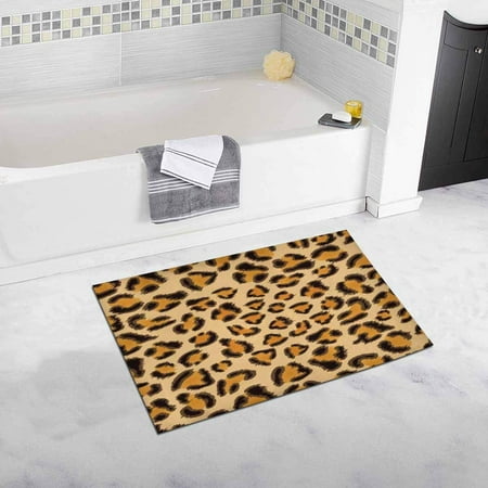 Leopard Bathroom Rug CADecor Leopard Country House Image for Your Design Plush Bathroom Decor Rug Mat , Doormat 30x18 inches ()