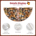 thumbnail image 3 of Rateoe Vintage Bottles Pattern Christmas Tree Skirt with Ties , Christmas Tree Decorations, Farmhouse Christmas Decor Xmas Holiday Decorations-36", 3 of 6