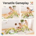 thumbnail image 6 of Pikler Triangle Set with Cushion, 8 in 1 Wooden Montessori Climbing Toys, Foldable Indoor Playground Jungle Gym Playsets for Toddler, Baby, Kid,Green, 6 of 9