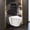 Black Rectangular - Push Plates (Plastic), variant on Fine Fixtures Toilet Combo Set - Toilet Bowl With Soft-Close Seat, 2"x 6" Concealed Tank And Carrier System, Push Buttons Included. White Square -
