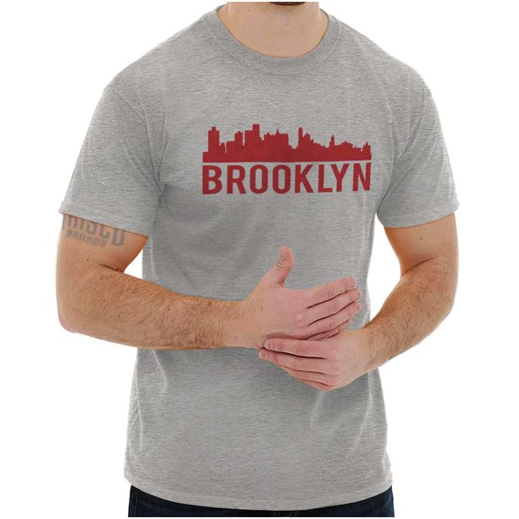 Brooklyn NYC Skyline New York City NY Men's Graphic T Shirt Tees Brisco Brands M