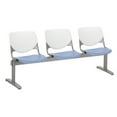 thumbnail image 2 of KFI Studios KOOL 3 Seat Reception Bench, White Back, Peri Blue Seat, 2 of 2