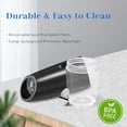 thumbnail image 6 of Dompilc Gravity Electric Salt and Pepper Grinder , Automatic Salt and Pepper Grinder Set, Adjustable Roughness, Battery Powered, LED Light, 2PC, 6 of 8