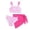 Z-Pink62, variant on CAIVO Little Girls Swimsuit Two Piece Tankini Sets Bow Print Scoop Neck Sleeveless Ruffle Top And Shorts With Mesh Coverup Skirt Kids Beach Bathing Suit