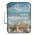 thumbnail image 2 of Haosy Accordion File Organizer Zipper Binder 500 Sheet 6-Tab Expanding File Folder Multi-Pocket 1.2 Inch 3 Ring Starfish Conch Sea, 2 of 7