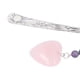 thumbnail image 2 of Metal Crystal Bookmark Antique Silver Heart Shaped Pendant Bookmark Vintage Beading Bookmark for Students Writers, 2 of 3