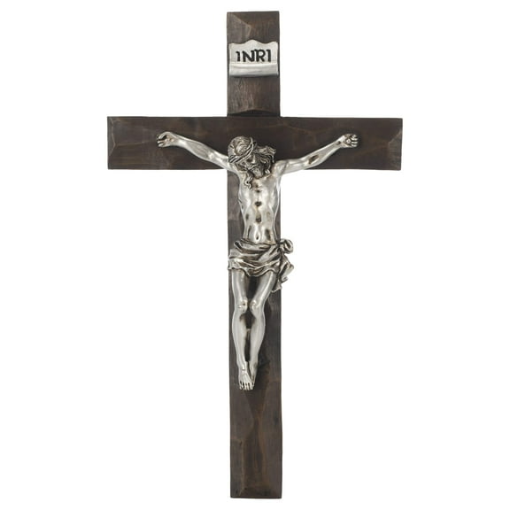 Roman Silver Crucifix, 7.5"H