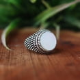 thumbnail image 3 of Mother Of Pearl Ring, 925 Sterling Silver Ring, Handmade Jewelry, Beaded Ring, Bold Round Ring, Statement Ring, Cabochon Ring, Gift For Her*, 3 of 8