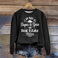 thumbnail image 2 of Womens Large Long Sleeved Round Neck Sweatshirt Printed Loose Tops For Women, 2 of 4