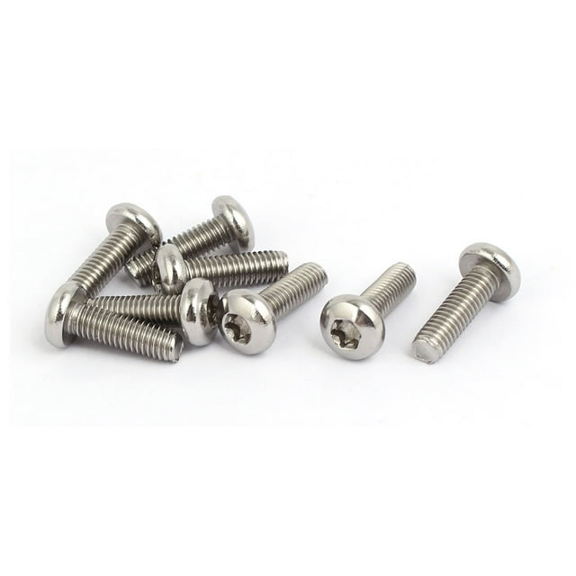 Unique Bargains M6x20mm 304 Stainless Steel Button Head Torx Socket Cap Screws Fasteners 8pcs