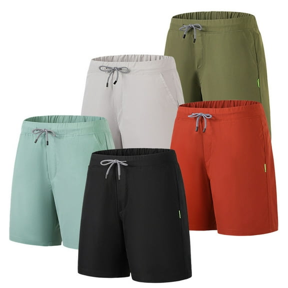 AXXD Shorts For Men Summer Solid Breathable Beach Shorts Sports Shorts Elasticated Lace-up Trousers Clearance