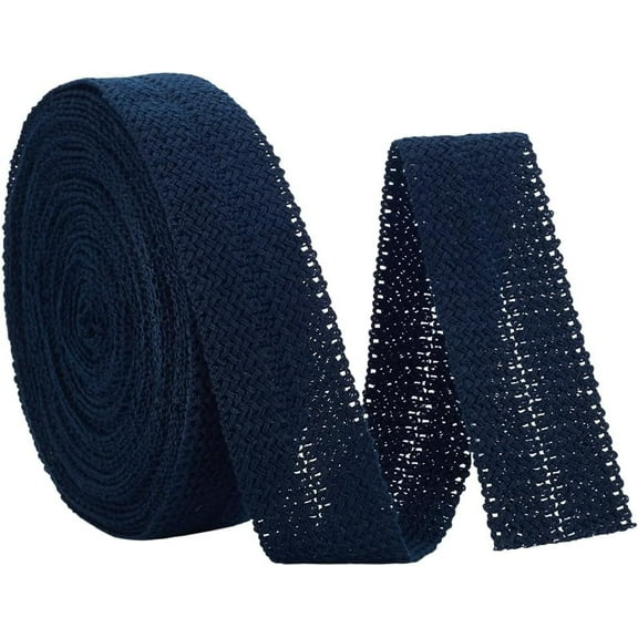 Prussian Blue Polyester Ribbon 10 Yards Polyester Webbing Carpet Binding Trim 1.49 Inch Twill Tape