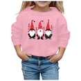 thumbnail image 3 of Bjutir Girl'S Christmas Sweatshirts Graphic Print Tops Crewneck Winter Long Sleeve Pullover Cute Outdoor Wear, Size 4-12 Years, Pink, 3 of 5