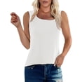 thumbnail image 1 of Débardeurs & Camisoles pour Femmes Liquidation Chemises Mélangeuses Sans Manches Côtelées Col Rond Couleur Unie, 1 of 7