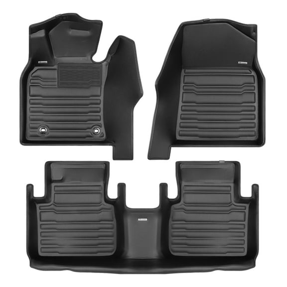 TuxMat - For Toyota Camry FWD 2018-2024 Models - Custom Car Mats - Maximum Coverage, All Weather, Laser Measured - This Full Set Includes 1st and 2nd Rows