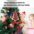 thumbnail image 7 of Dalrosia 8PCS Rustic Christmas Tree Ornaments for Christmas Tree,Burlap Christmas Ornaments with Trendy Red and Green Plaid Tartan for Holiday Party Decor, 7 of 7