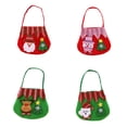 thumbnail image 3 of Yuarrent Bolso de mano con patrón de Papá Noel para regalo, bolsa elástica para dulces, muñeco de nieve, alce, bolsillo, adornos navideños para Kits de decoración para fiestas Llevar Yuarrent HA069620-04, 3 of 6