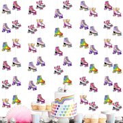 Kreatwow Roller Skating Party Supply Roller Skating Banner Hanging Garland Skating Party Decor 80s 90s Roller Theme Decor Let's Roll Hanging Supply for Retro Hip Hop Party Girls' Birthday Baby Shower