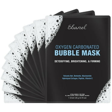 Ebanel 10-Pack Carbonated Bubble Clay Mask, Deep Cleansing Face Mask for Acne and Pores