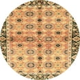 thumbnail image 1 of Ahgly Company Machine Washable Indoor Round Abstract Red Fox Red Area Rugs, 6' Round, 1 of 7