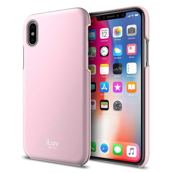 Funda iLuv Metal Forge para iPhone X y Xs Rosa