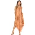 thumbnail image 5 of Sakkas Kara Long Draped Sleeveless Marbled Caftan Dress / Cover Up - Blush - One Size Regular, 5 of 5