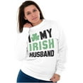 thumbnail image 5 of St Patricks I Love My Irish Husband Women Crewneck Sweatshirt Brisco Brands L, 5 of 6