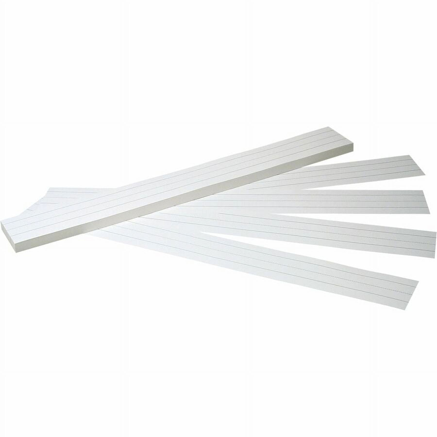 Pacon Sentence Strips, White, 1.5" Ruled, 3" x 24", 100 Strips