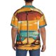 thumbnail image 3 of Fotbe Vintage Beach Sunset Camisa Estampada de Manga Corta para Hombre, Casual de Verano, Estilo Playero, Sin Arrugas-Large, 3 of 5