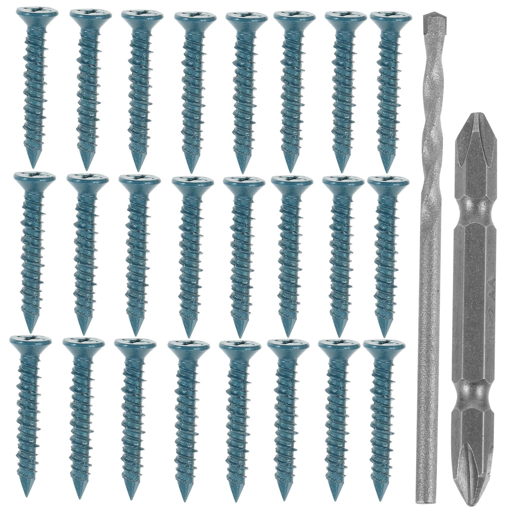 Raindrops 1 Set Wall Screws Drill Bit Concrete Wall Anchors Concrete Screws Plaster Board Screws Anchors