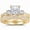 A-Wedding Set Yellow, variant on SFTING Wedding Rings for Women 925 Sterling Silver 5A CZ Engagement Rings for Women Three Stones Princess Cut Anniversary Size 7