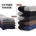 thumbnail image 2 of Merino Wool Hiking Socks for Men 5 Pairs Thermal Warm Winter Thick Cushion Moisture Wicking Crew Boot Socks, 2 of 4