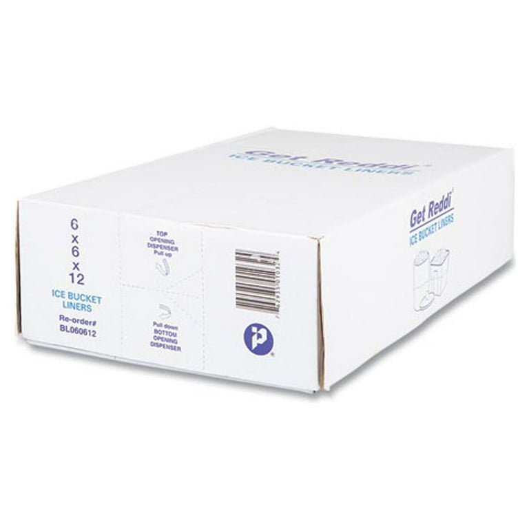 Ice Bucket Liner Bags, 3 qt, 0.5 mil, 6 Ice Bucket Liner Bags, 3 qt, 0.5 mil, 6