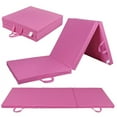 thumbnail image 3 of ZENY 6 Ft. x 2 Ft. x 2 In. Tri-Fold Gymnastic Folding Exercise Aerobics Pink Stretching Yoga Mat, 3 of 8
