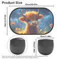 thumbnail image 7 of Yuyamidu Highland Cow Car Window Shades for Baby Starry Sky Car Window Sun Shade 2 PCS Cling Car Sun Shade for Windows Adorable Car Shades for Side Windows for Sedan Auto SUV, 7 of 7